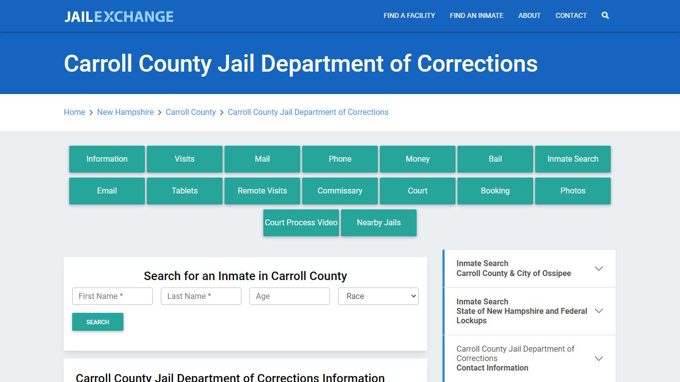 Carroll County Jail Department of Corrections - Jail Exchange